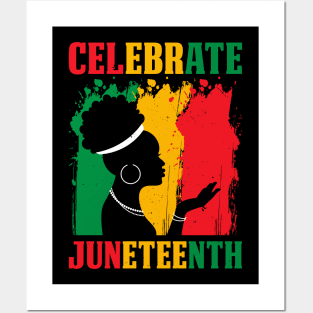 African Black Girl Toddler Girls Kids Celebrate Juneteenth Posters and Art